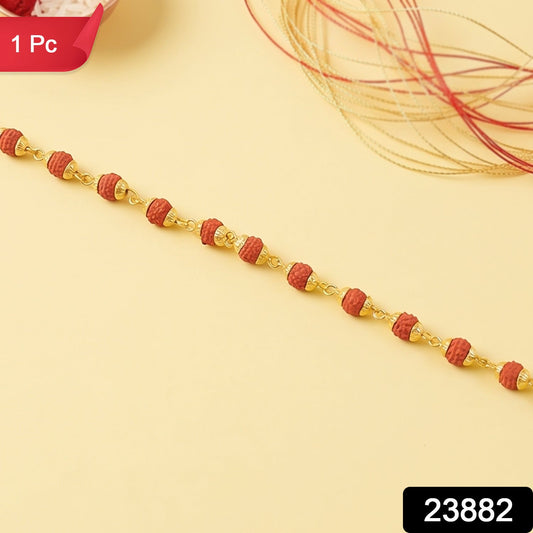 Rakhi â Handmade Black Thread with Gold Beads for Raksha Bandhan