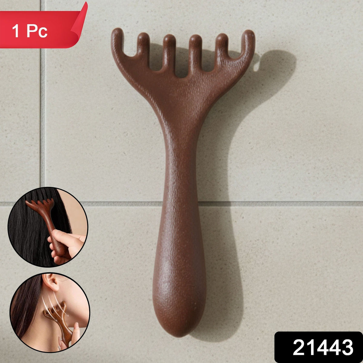 Wooden Head & Neck Scalp Massager â Handheld Stress Relief Tool