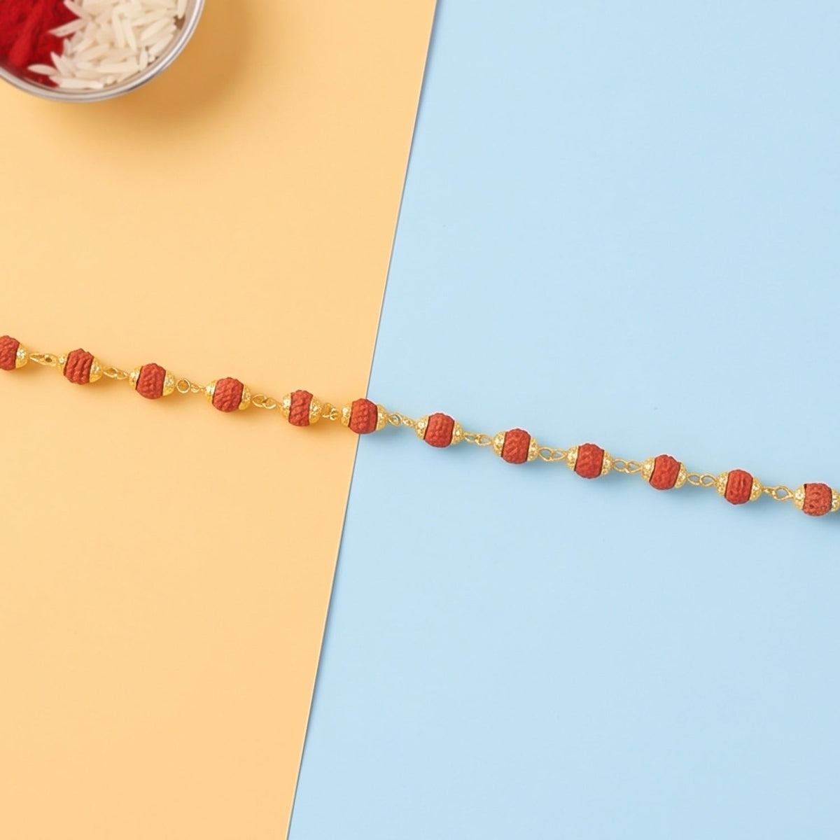 Rakhi â Handmade Black Thread with Gold Beads for Raksha Bandhan