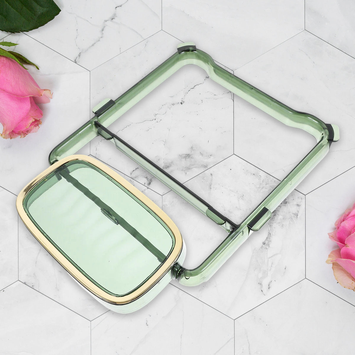2-in-1 Bathroom Organizer â Self-Adhesive Soap Holder & Towel Rack