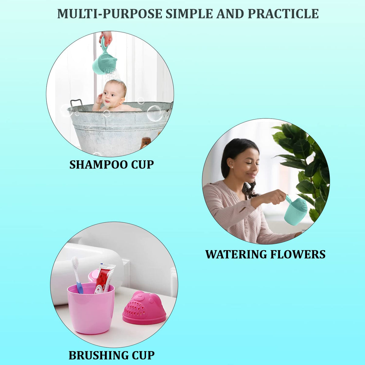 Baby Shampoo Shower Cup â Safe Eye Protection for Kids | Mini Bubbles