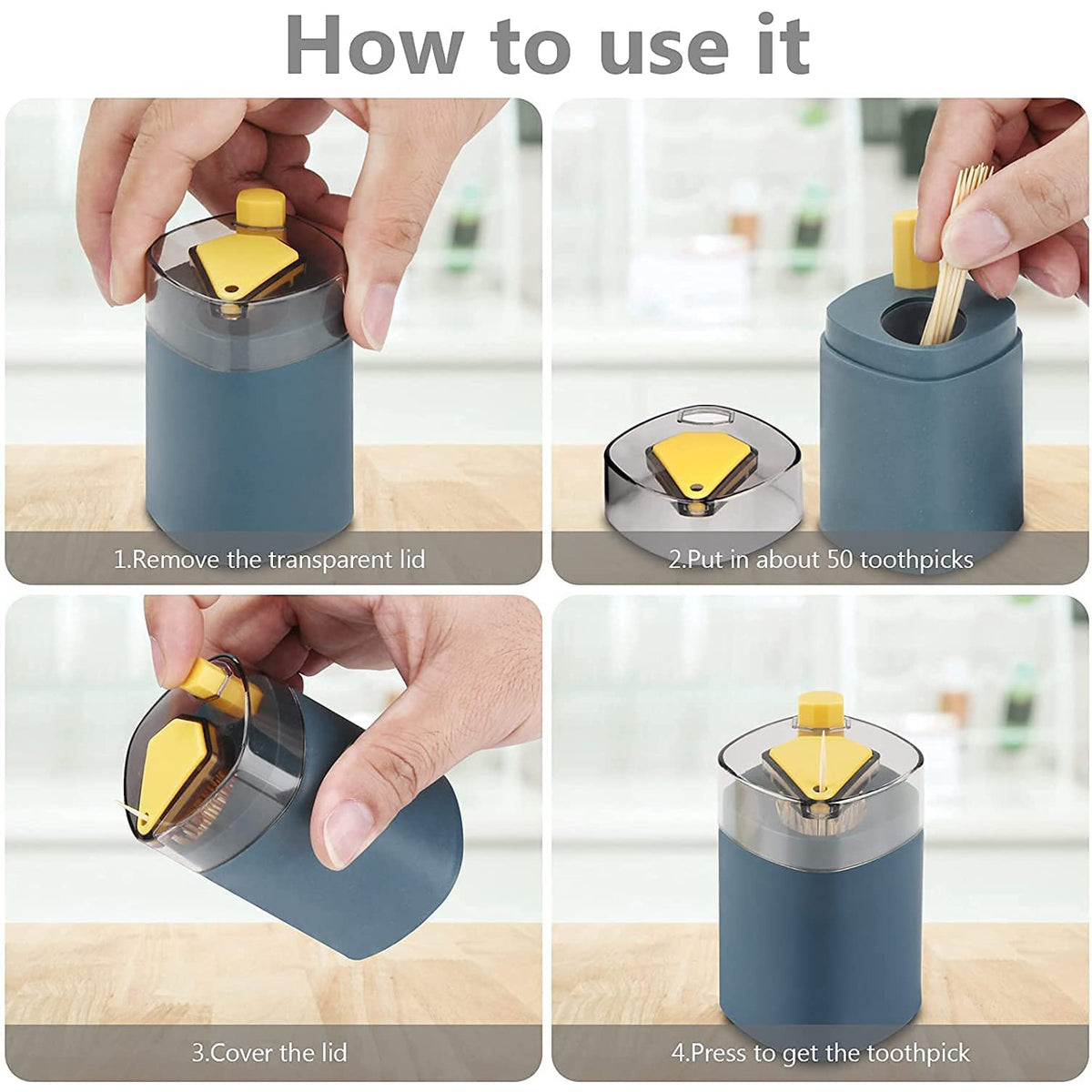Automatic Toothpick Dispenser â Pop-Up Holder for Kitchen | Tidy Table