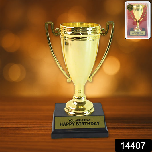 Golden Birthday Trophy  You Are Great Happy Birthday Plastic Award With Base