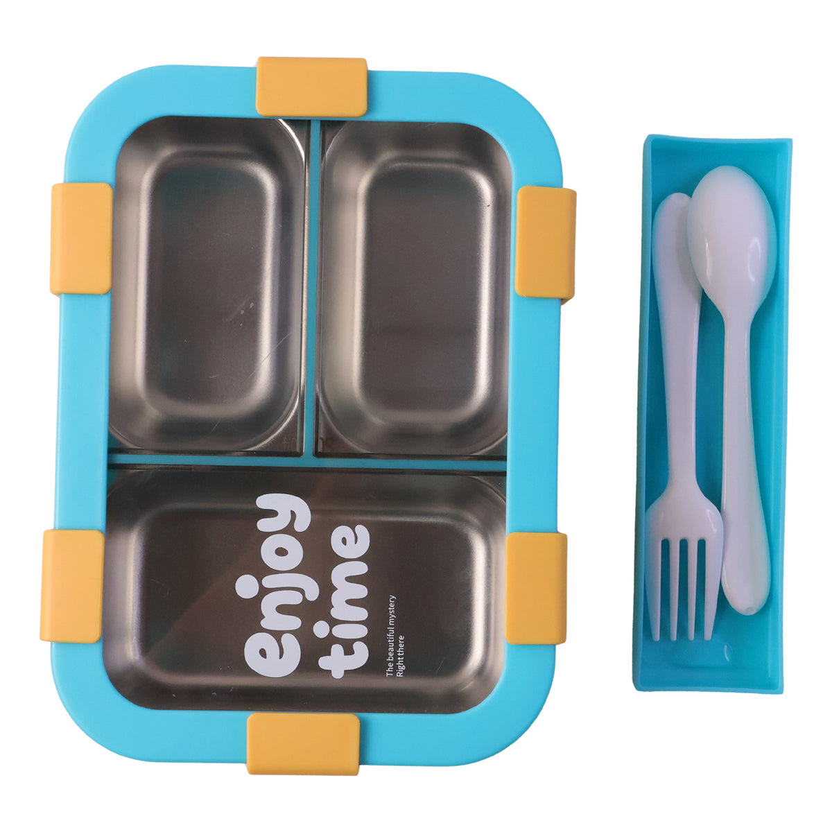 Airtight 3 Compartment Stainless Steel Lunch Box â Food Organiser