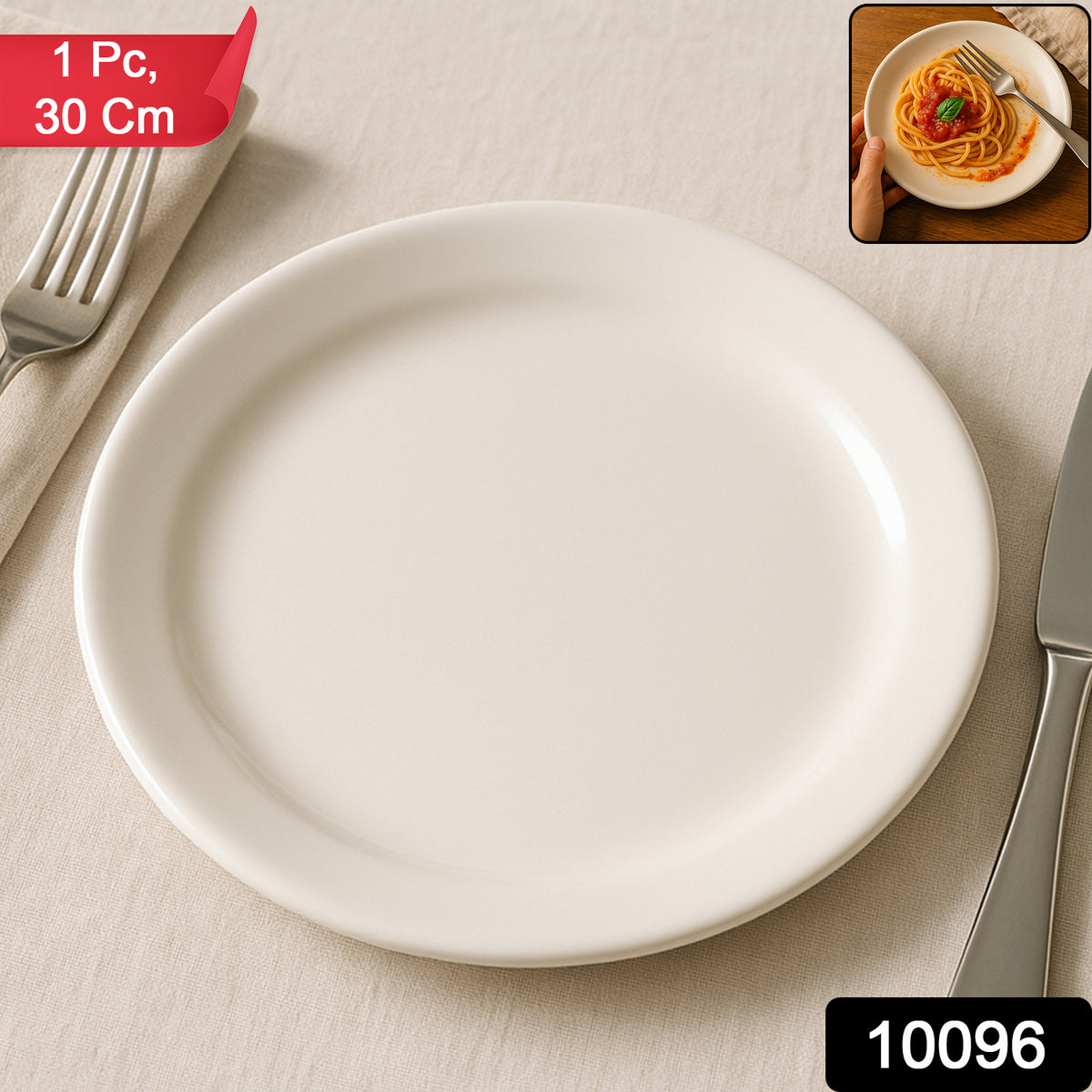 30 cm Round Dinner Plate â Durable & Heat-Resistant Serving Plate