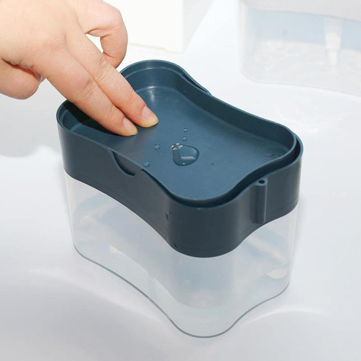 2-in-1 Soap Dispenser â Built-in Scrub Holder & Organiser | Konvex
