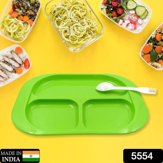 3-Compartment Food Plate â BPA-Free, Microwave Safe | FitFuzion