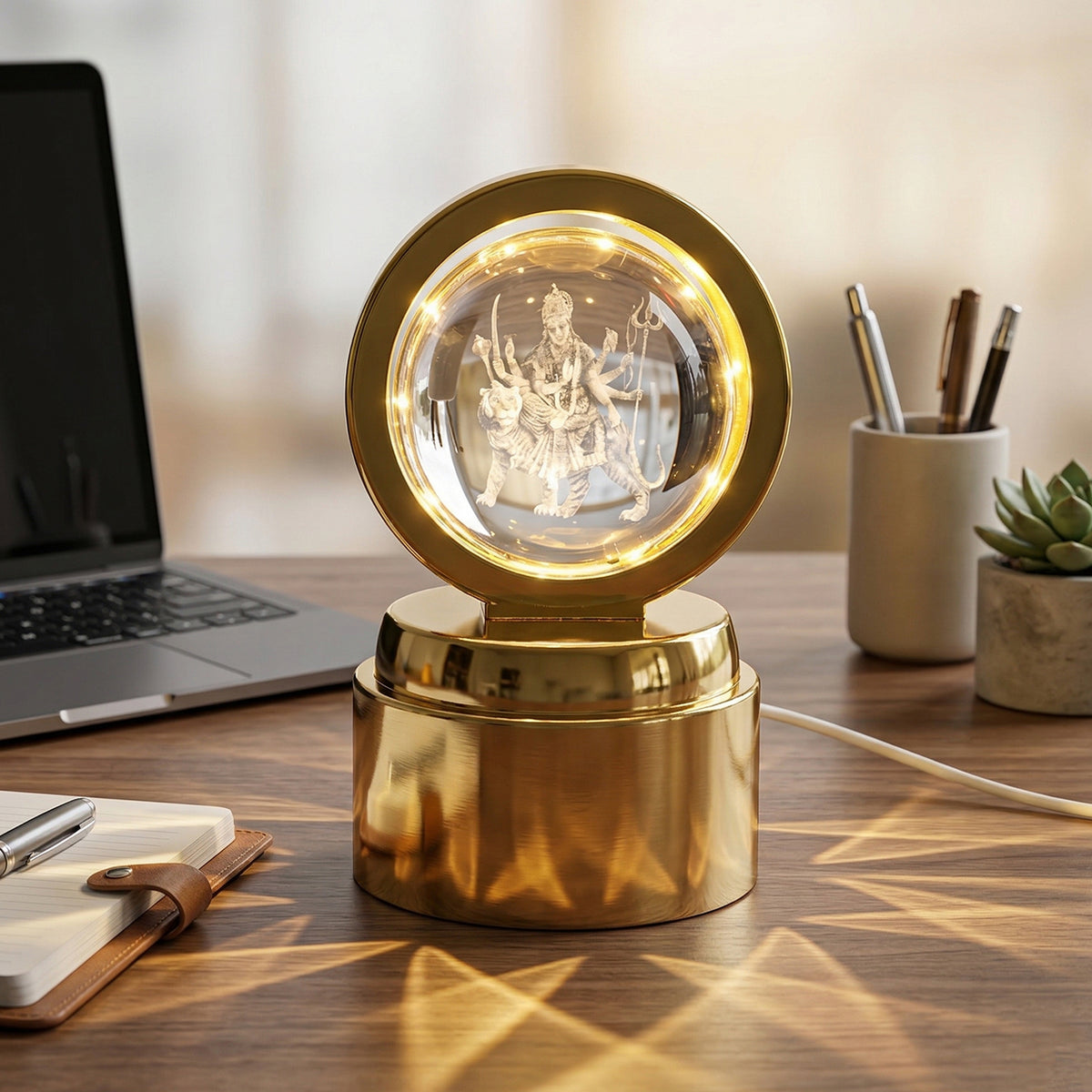3D Crystal Ball LED Night Lamp â Elegant Spiritual Home DÃ©cor