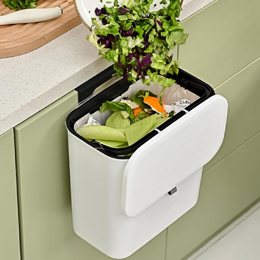 Kitchen Dustbin with Lid â Compact 25x22 cm for Small Spaces
