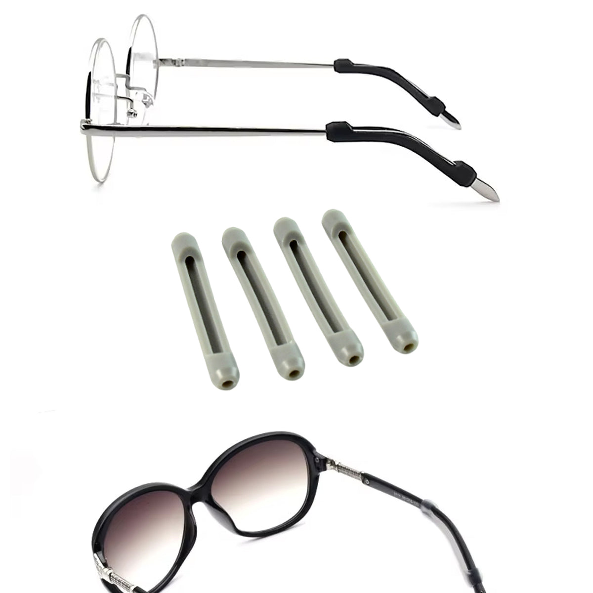 Anti-Slip Eyeglass Temple Tip Sleeves â Soft Comfortable Grip
