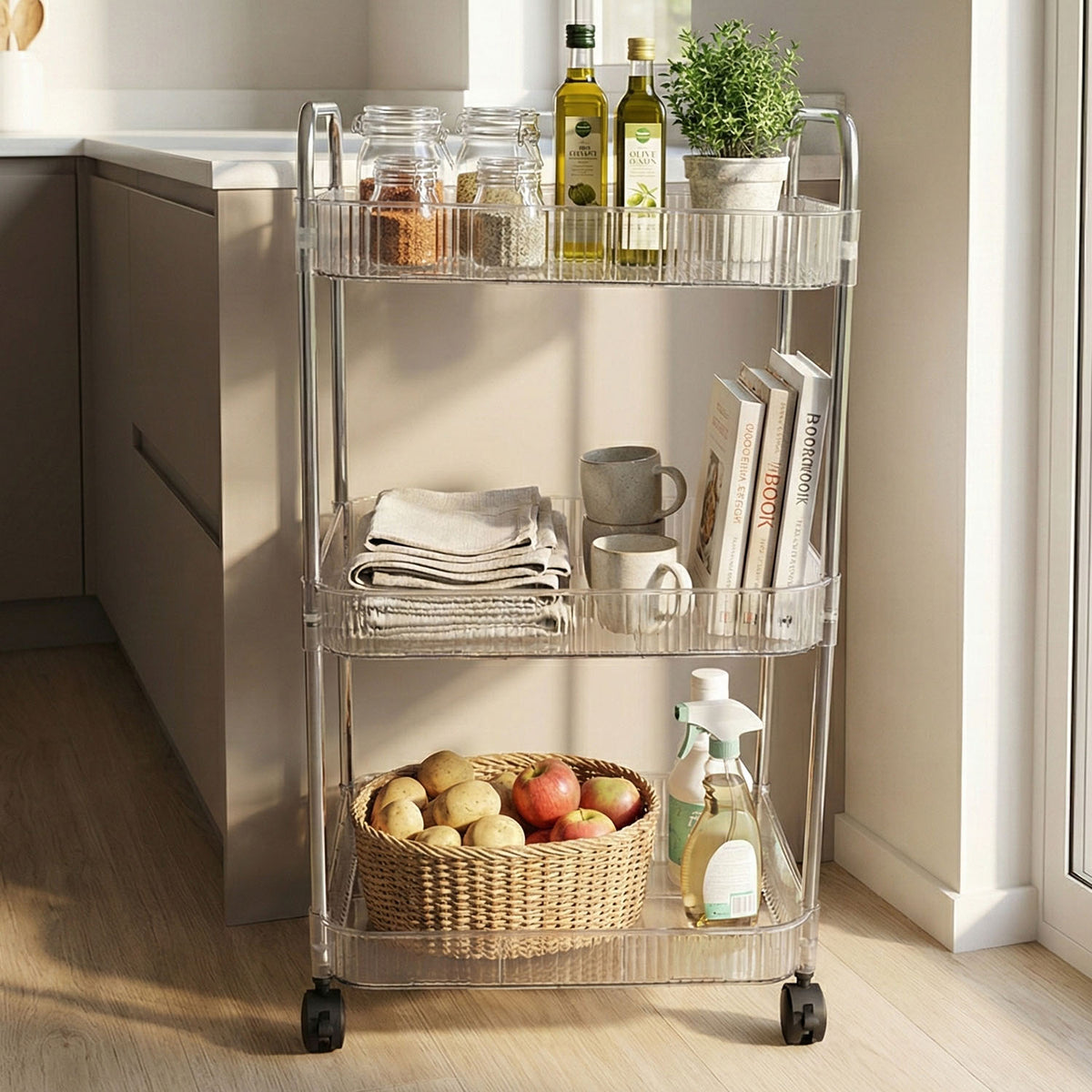 Multipurpose Storage Trolley â Space-Saving Organizer with Wheels