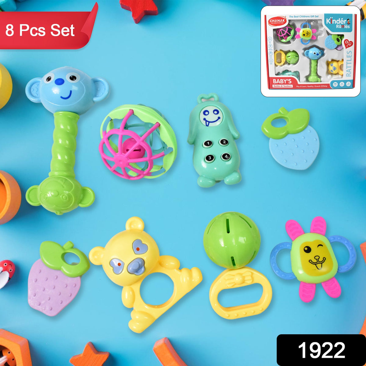 Baby Rattle & Teething Set â 8-Piece Non-Toxic
