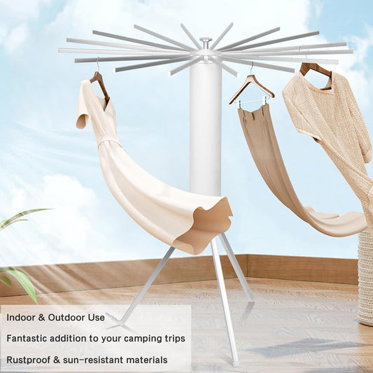 Octopus Rotating Clothes Drying Rack Foldable Space Saving Stand
