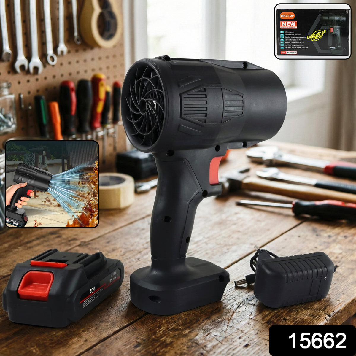 Cordless Leaf Blower â High Power & Rechargeable Battery