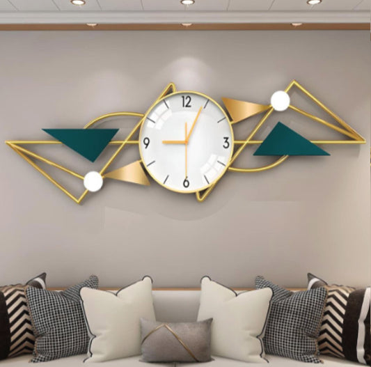 White & Blue Analogue Contemporary Wall Clock