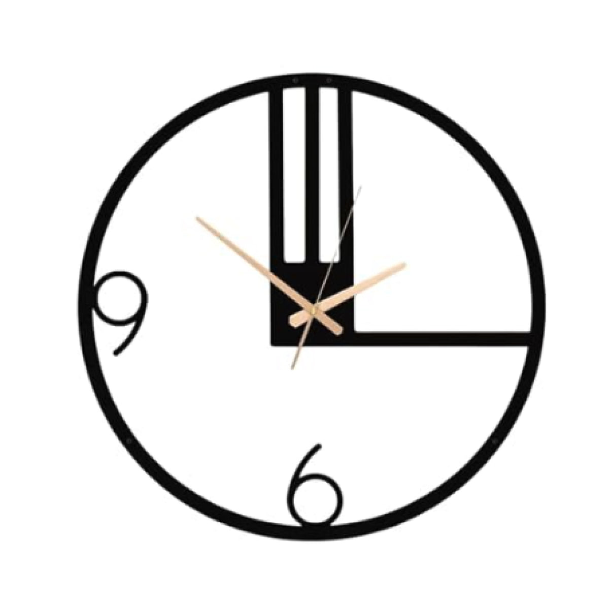 Antique Zig Zag Pattern Metal Wall Clock