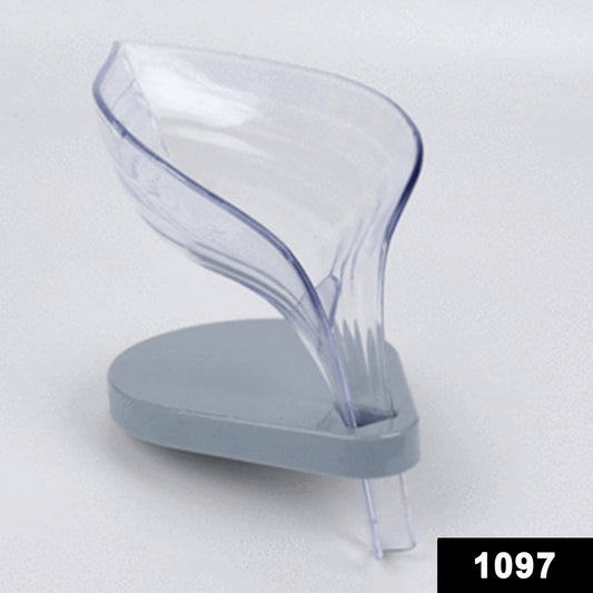 Self-Draining Soap Dish â Leaf Design Bathroom Holder | Velvet Wipe