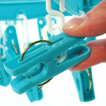 18-Clip Cloth Drying Hanger â Round Plastic for Delicates | Indo Glow