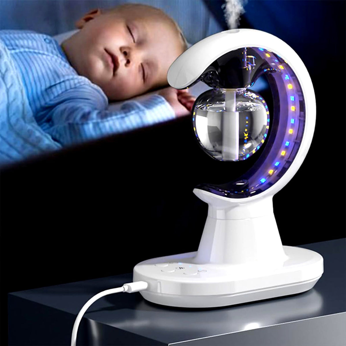 3-in-1 Humidifier Lamp â LED Light & Mosquito Repellent