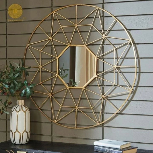 01.Modern Stainless Steel Gold Mirror Frame