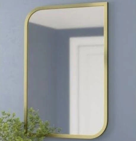 01.The Simple Metllic Frame Rectangular Mirror