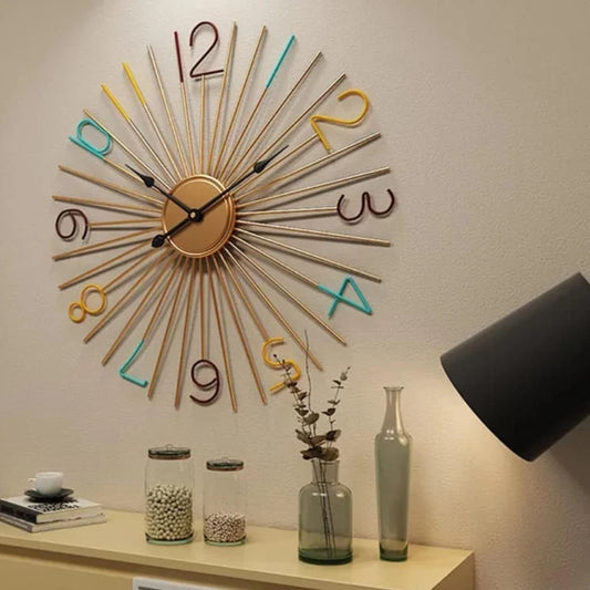 Number Sticks Wall Clock