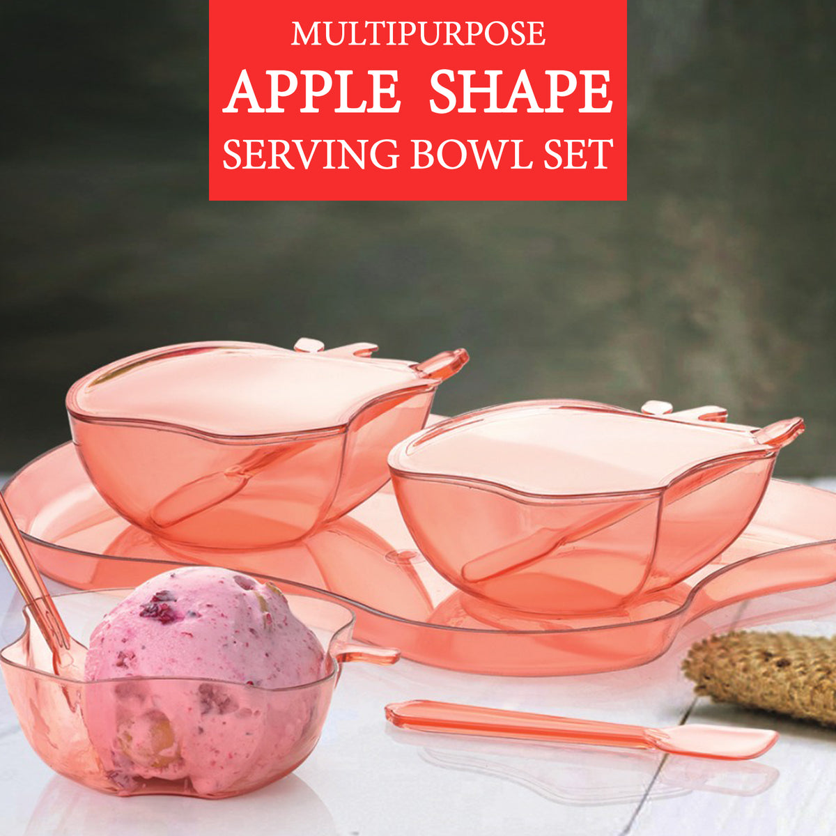 Apple Shape Serving Set â 2Pc Dinnerware | Indo Glow