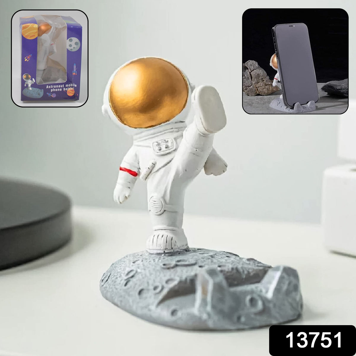 Astronaut Phone Holder â 3D Spaceman Design, Resin | PHOBIA