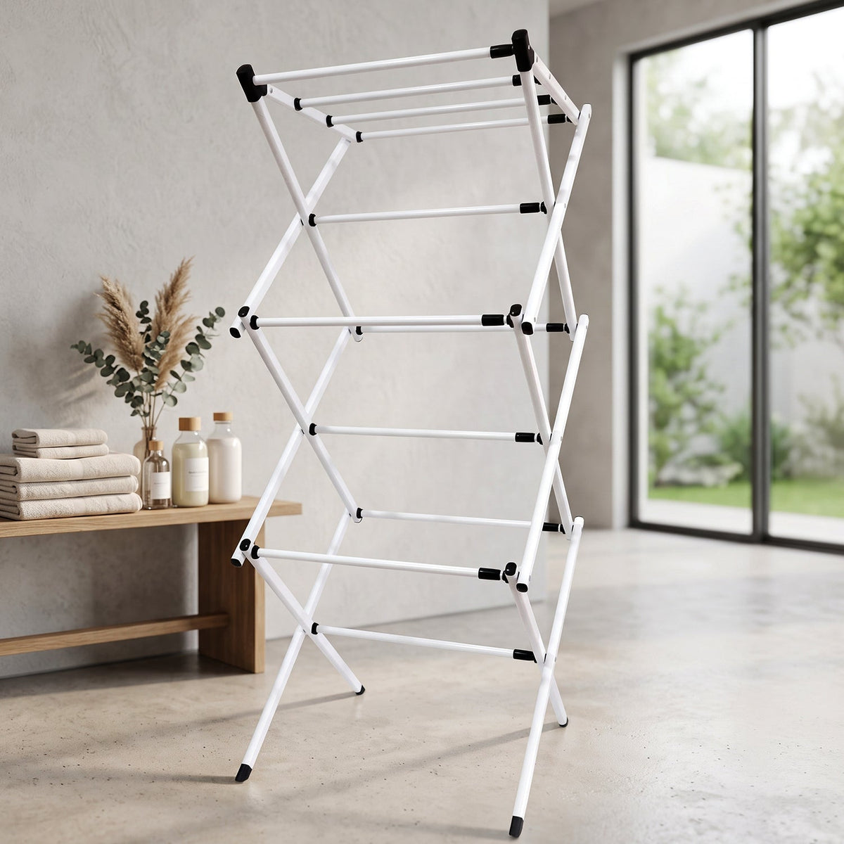 Metal Foldable Clothes Drying Rack â 3 Tier Portable Stand