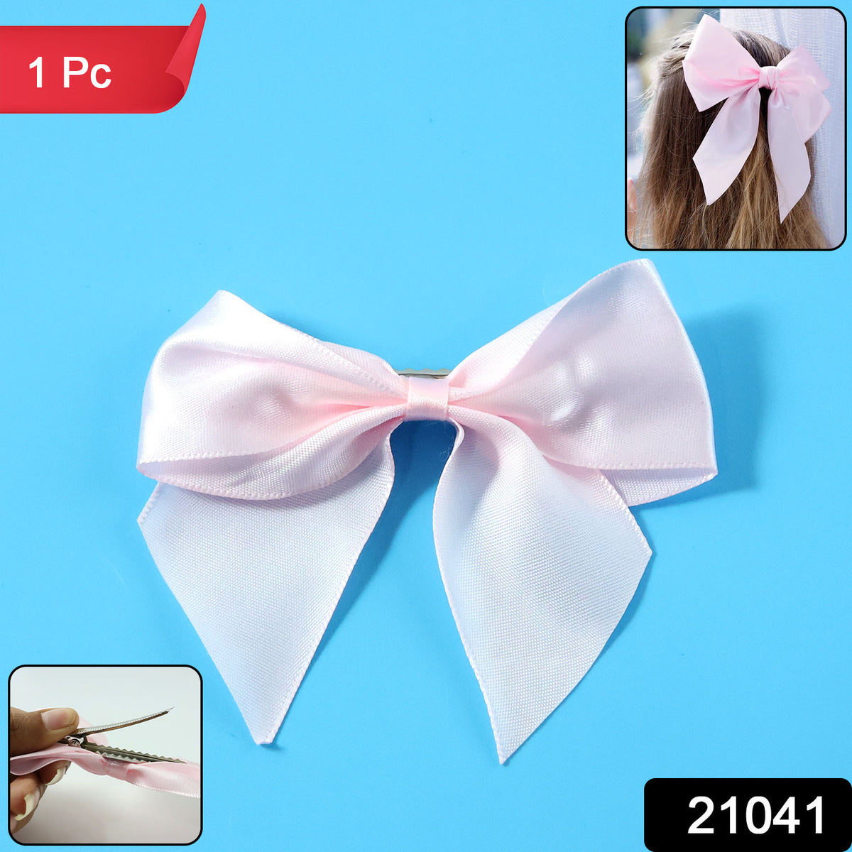 Satin Hair Bow Clip â Stylish & Comfortable Hair Accessory