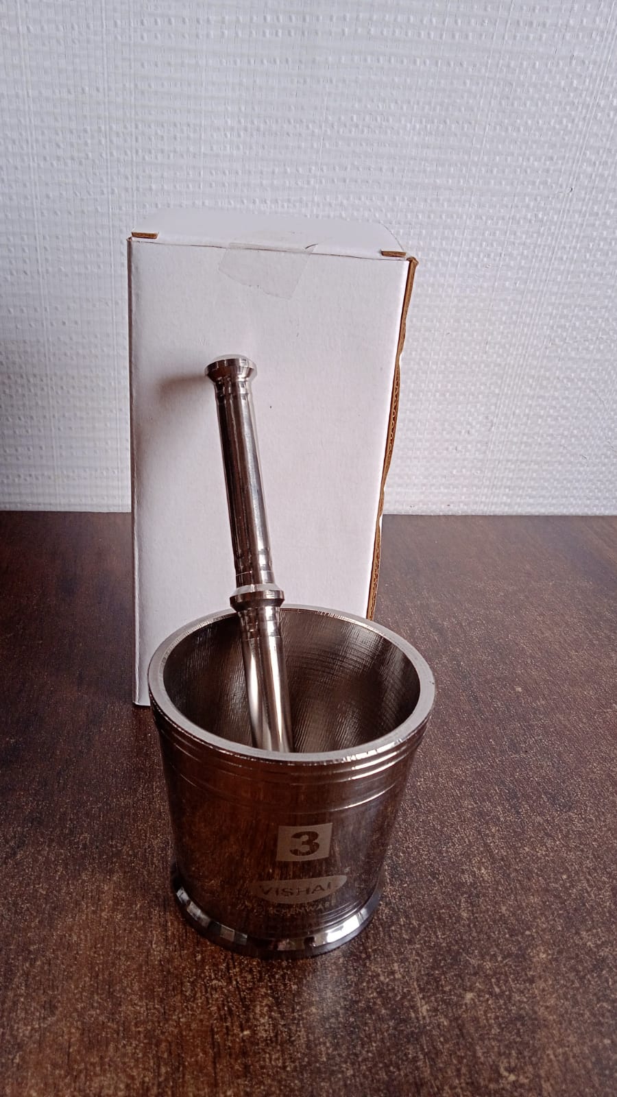 Heavy Duty Stainless Steel Mortar And Pestle Set For Kitchen Khalbatta Set (2 Pc Set)
