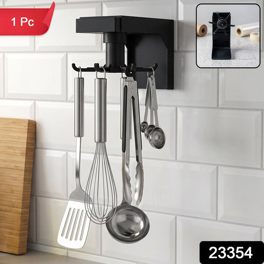 360 Degree Rotating Adhesive Hanging Hook Rack for Kitchen Utensil Storage