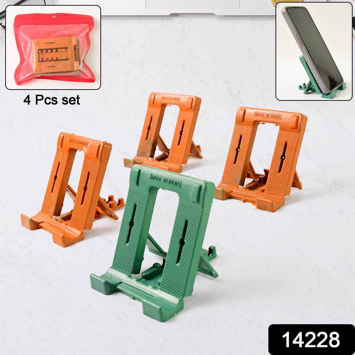 Adjustable Foldable Phone Stand 4-Pack â Multi-Angle Mobile Holder