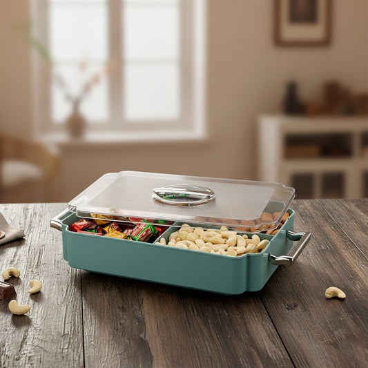 4 Compartment Plastic Food Storage Container â Multipurpose Kitchen Organizer
